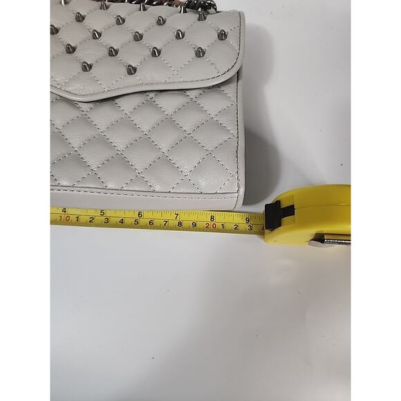 Rebecca Minkoff Light Gray Studded Mini Affair Quilted Bag
